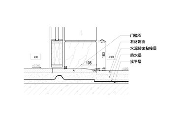 走道至卫生间过门石节点